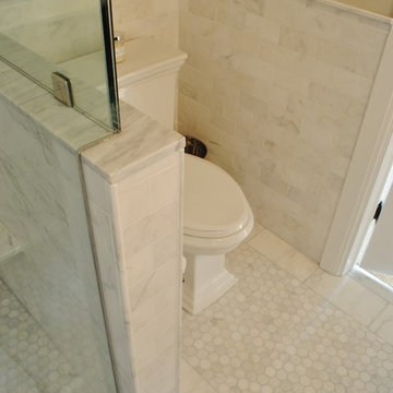New Calacatta Marble Master Bathroom