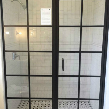 New Collection Custom Shower Enclosure in Black Matte Framing