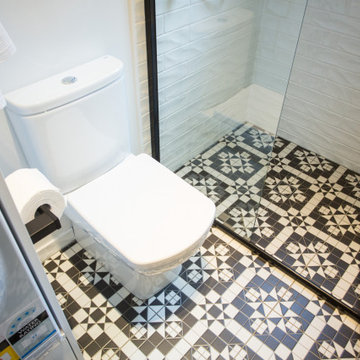 New Farm Bathroom - Contemporary Meets Art Deco