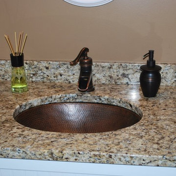 New Venetian vanity with copper sink