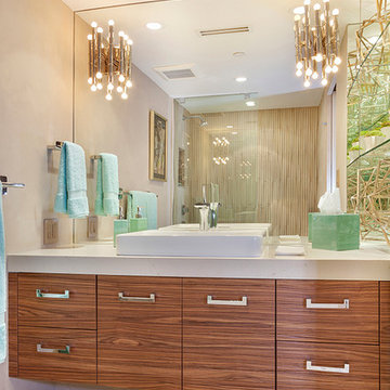 Newly-completed Boca Raton Contemporary Bathroom