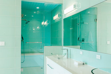 Example of a tuscan bathroom design in Calgary