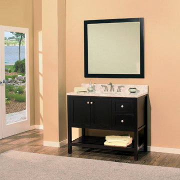 NGY Hampton Bay Collection Bathroom Black Vanity Set 42" DR