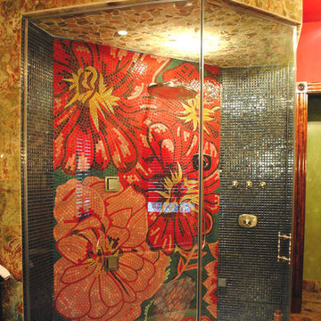 North Bethesda Pool & Bathroom - Custom Mosaic Tile