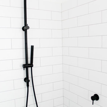 North Perth Bathroom Renovation - Black Hexagon