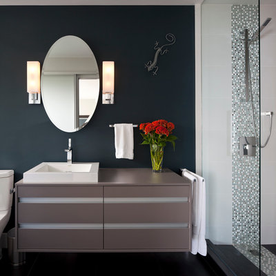 Trendy mosaic tile bathroom photo in Vancouver