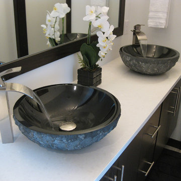Novatto Absolute Natural Granite Vessel Sink with Novatto ECLIPSE Faucet