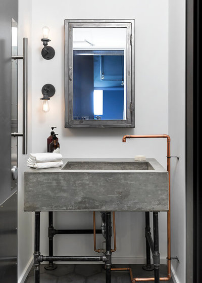 Industrial Bathroom by jodi foster design + planning
