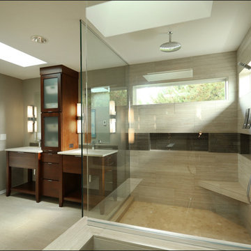 NW Portland Curbless Shower Master Bath Remodel