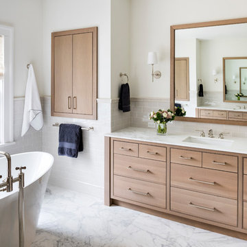 Oak and Marble Spa Master Bath