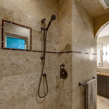 Oakland mediterranean Master Bathroom w/ Modern Touches
