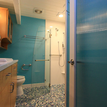 Ocean themed ADA bathroom