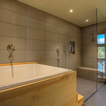 Ofuro Style Soaking Tub Bathroom Remodel