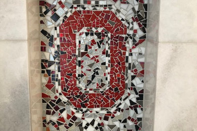 Ohio State Mosaic Inset for Shower Niche