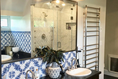 Bathroom - transitional master bathroom idea in New York
