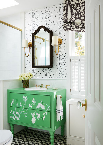 Transitional Bathroom by Susan Nelson Interiors