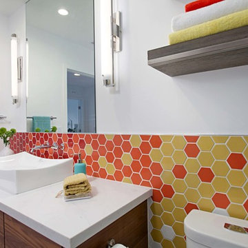 Ombre Hexagon Bathroom Blend