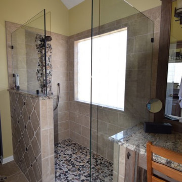 Omit the tub, expand the shower