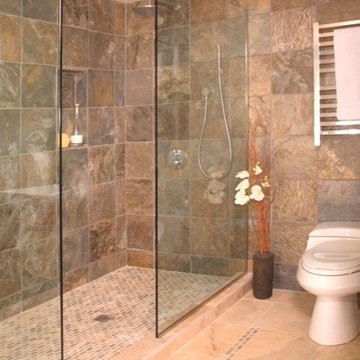 Open shower without door