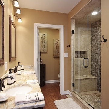 Opened Rustic Master Bathroom in Chicago Northwest Suburbs