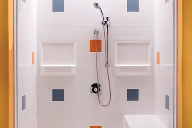 Inspiration for a contemporary bathroom remodel in Denver