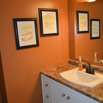 Orange Burst Bathroom