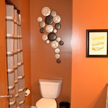 Orange Burst Bathroom