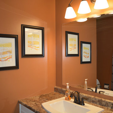 Orange Burst Bathroom