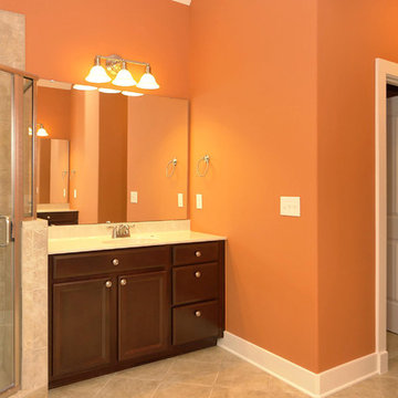 Orange Master Bathroom