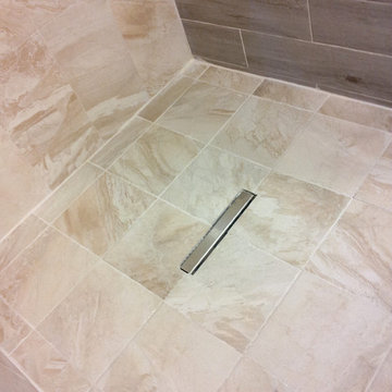 Origin Tile Series with Wedi niche and New Wedi Riofino Drain