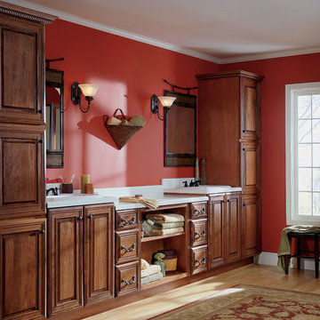Ornate Cherry Bathroom Cabinets