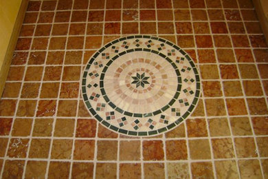 Brown tile bathroom photo in New York
