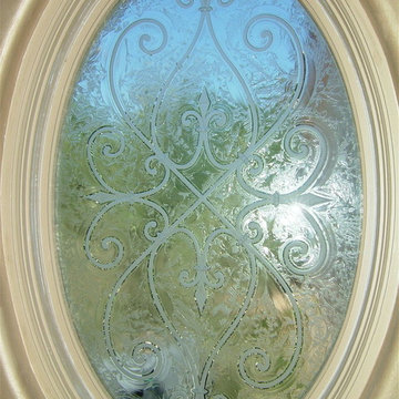 OVAL CORDOBA Bathroom Windows - Frosted Glass Designs Privacy Glass