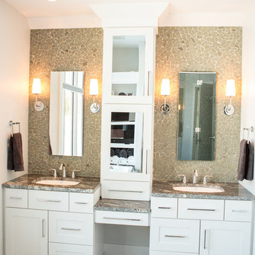 Painted Kitchen & Built-Ins, Bathroom Vanites