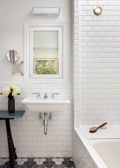 Transitional Bathroom by Mark Reilly Architecture
