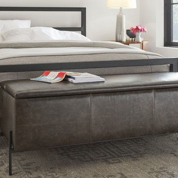 Parsons Bed with Paxton Storage Ottoman