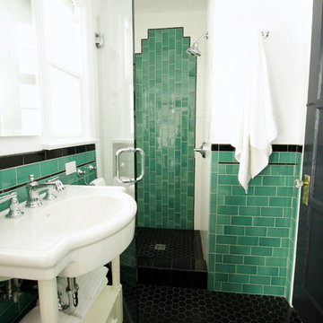 Pasadena Green Guest Bathroom