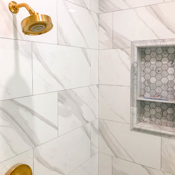 Installation of Shower Tile & Fixtures