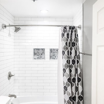 Patterned Tile Niche Bathroom Remodel