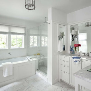 Alcove shower - traditional alcove shower idea in Austin