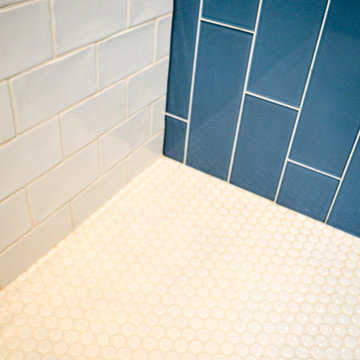 Penny Round tile shower floor