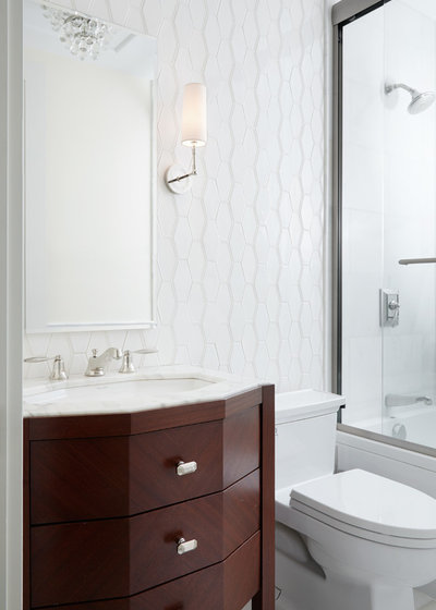 Transitional Bathroom by Morgante Wilson Architects
