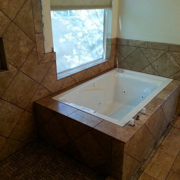 Phoenix Home Remodeling With Travertine Tiles and Slabs