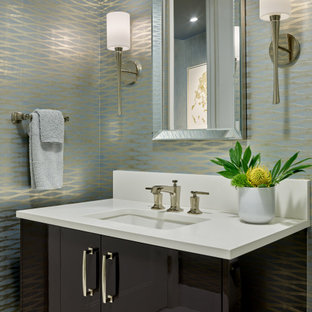 Featured image of post Blue And White Wallpaper Bathroom This bathroom makeover changes everything