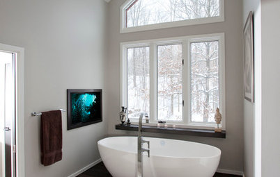 From Dated Southwestern to Serene Minimalism in a Cleveland Bathroom