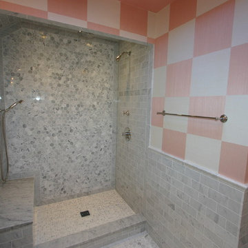 Pink and Gray Bathroom