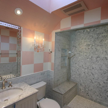 Pink and Gray Bathroom