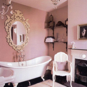 Pink bathroom- apartment therapy