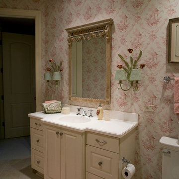 Pink Toile Girl's Bathroom