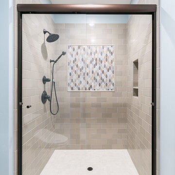 Custom Shower with Hexagon Mosaic
